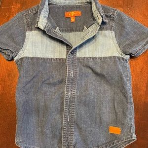 7 For All Mankind - 2T denim short sleeve shirt